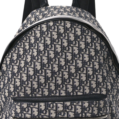 Christian Dior Oblique Calfskin Rider Backpack Beige Black 7 of 9