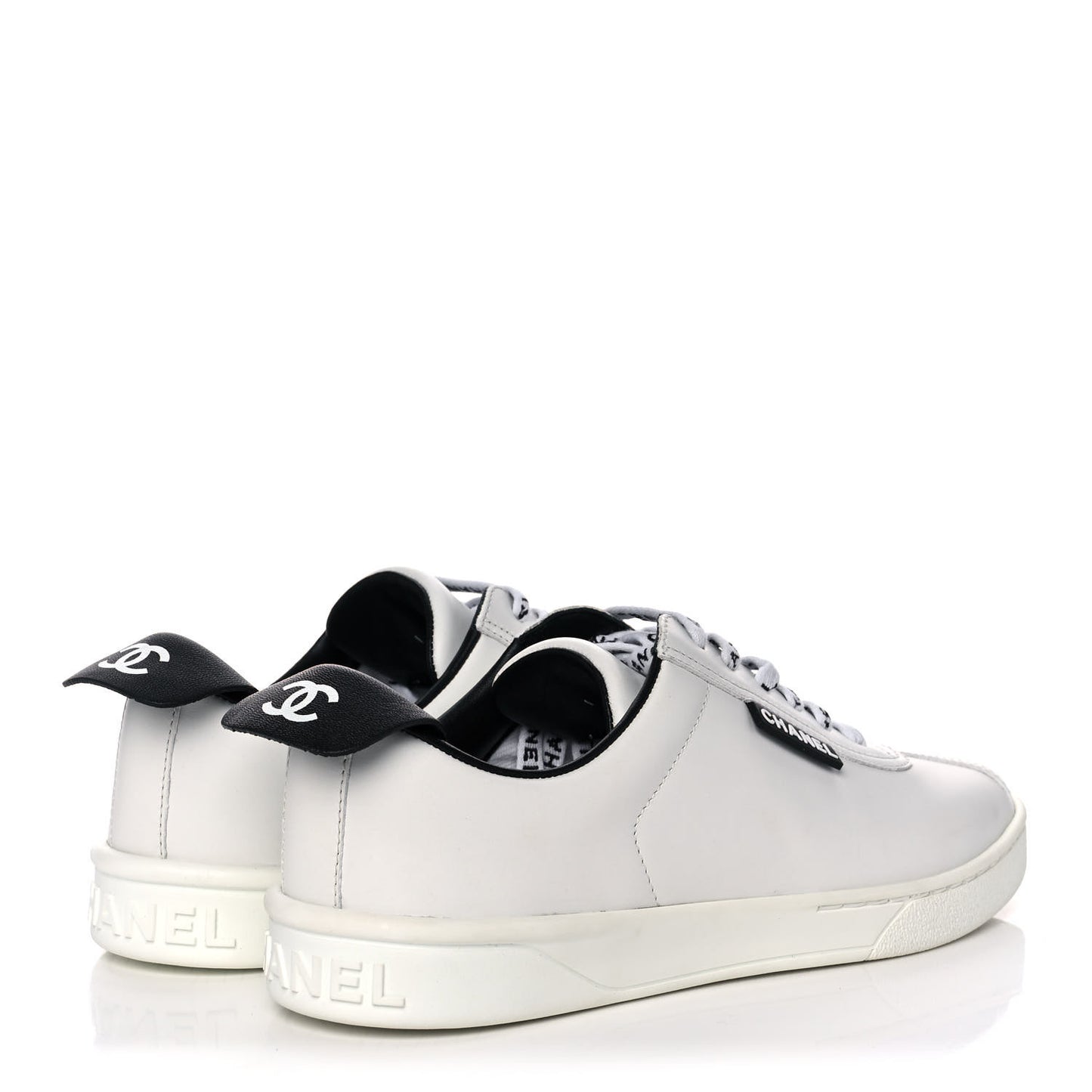 Calfskin CC Sneakers 35.5 White
