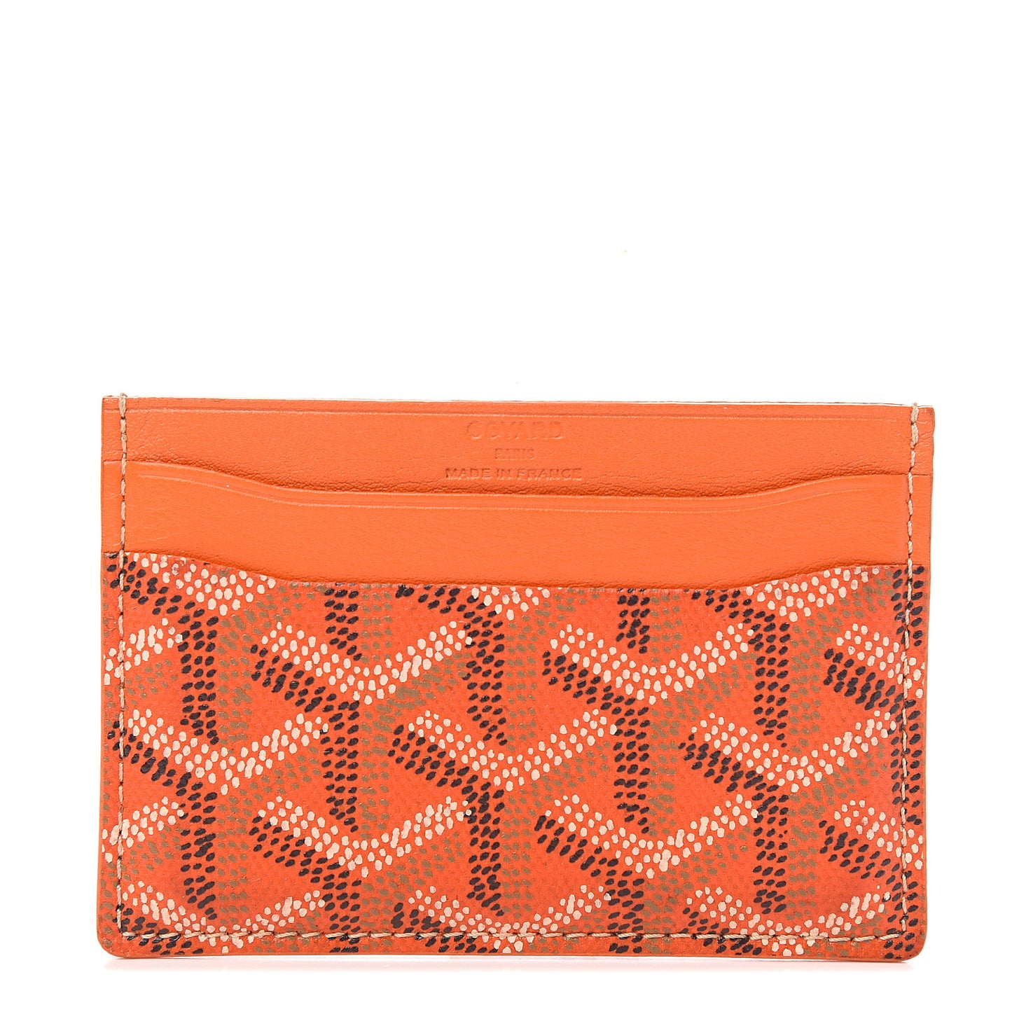 Goyardine Saint Sulpice Card Holder Orange