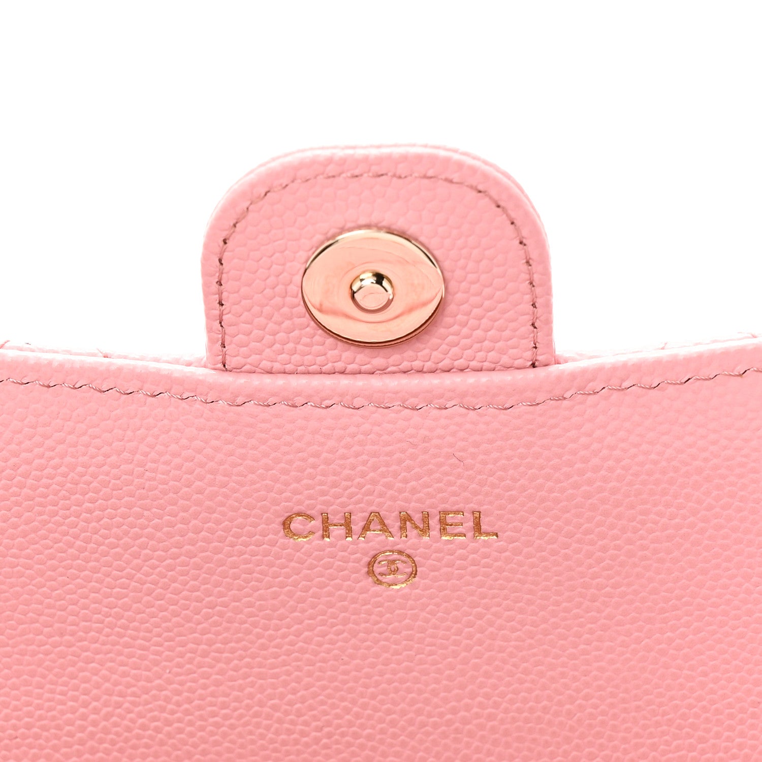 Chanel Caviar Quilted Phone Holder Wallet on Removable Chain Pink 7 of 13