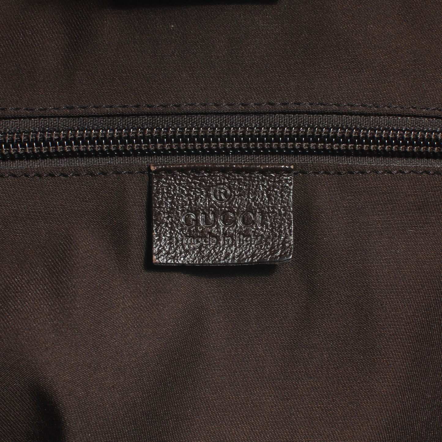 GG Monogram Medium Web Handle Double Pocket Tote Brown