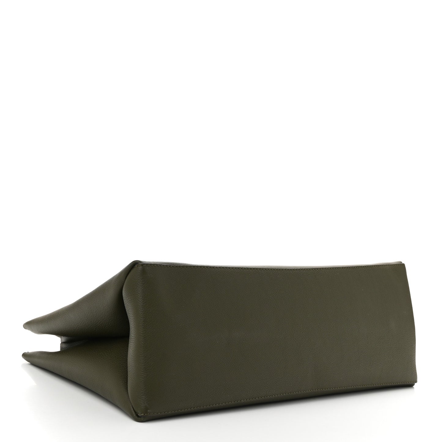 Grained Calfskin Lockme Shopper Kaki