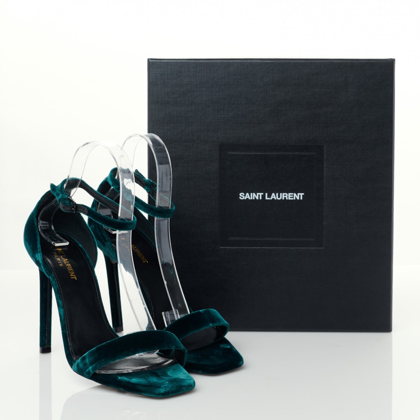 Velvet Amber 105 Ankle Strap Sandals 39 Malachite