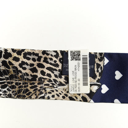 Hermes Silk Jungle Love Twilly Marine Rouge Brun 3 of 5