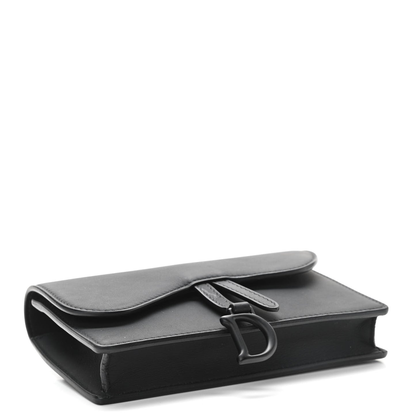 Ultra Matte Calfskin Saddle Belt Bag Black
