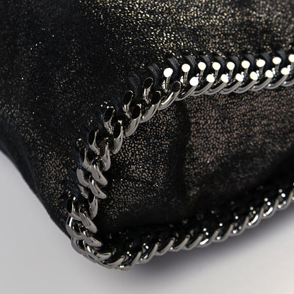 Stella McCartney Metallic Shaggy Deer Falabella Fold Over Tote Black 13 of 13