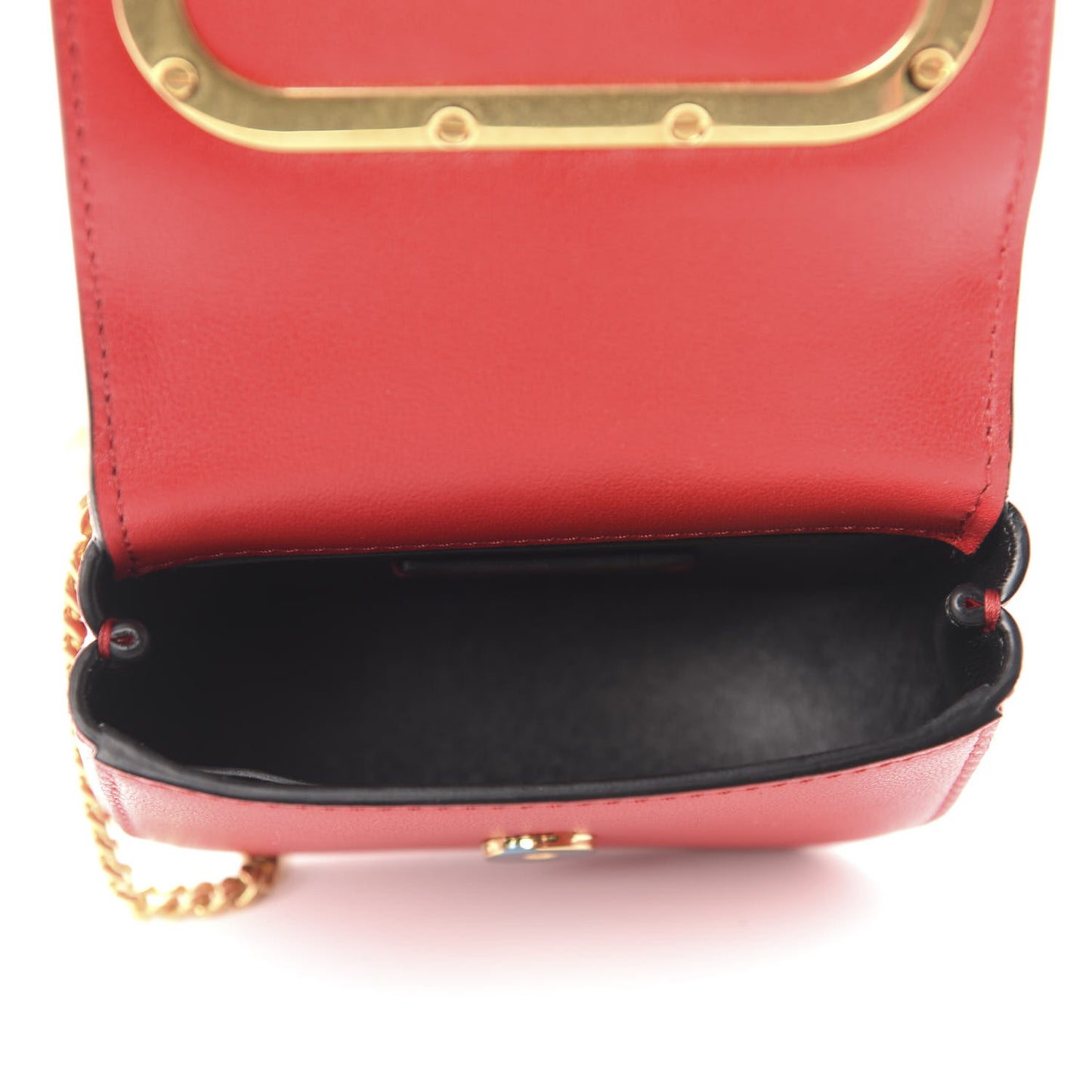 Calfskin Mini Supervee Crossbody Bag Rouge Pur
