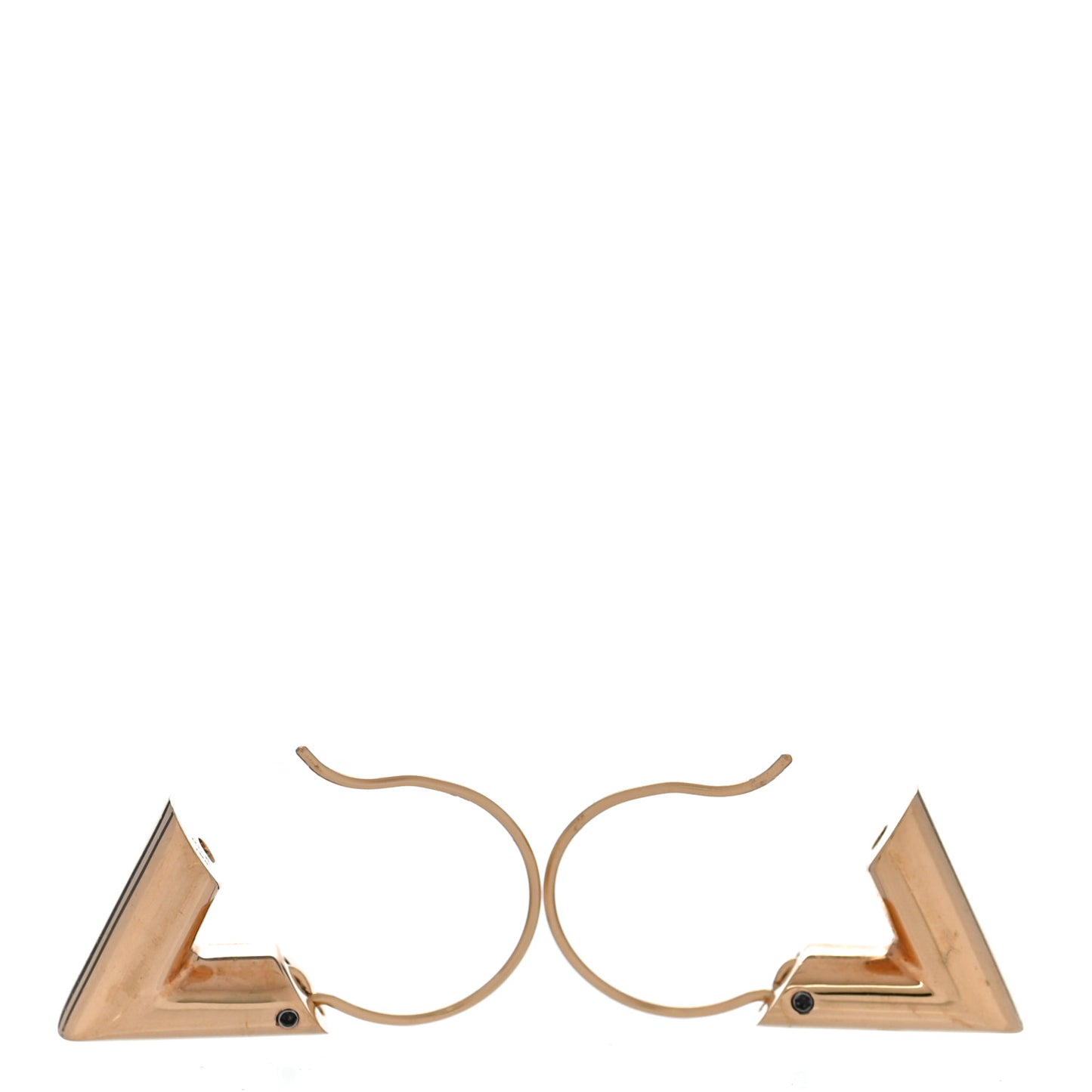 Brass Essential V Hoop Earrings Gold