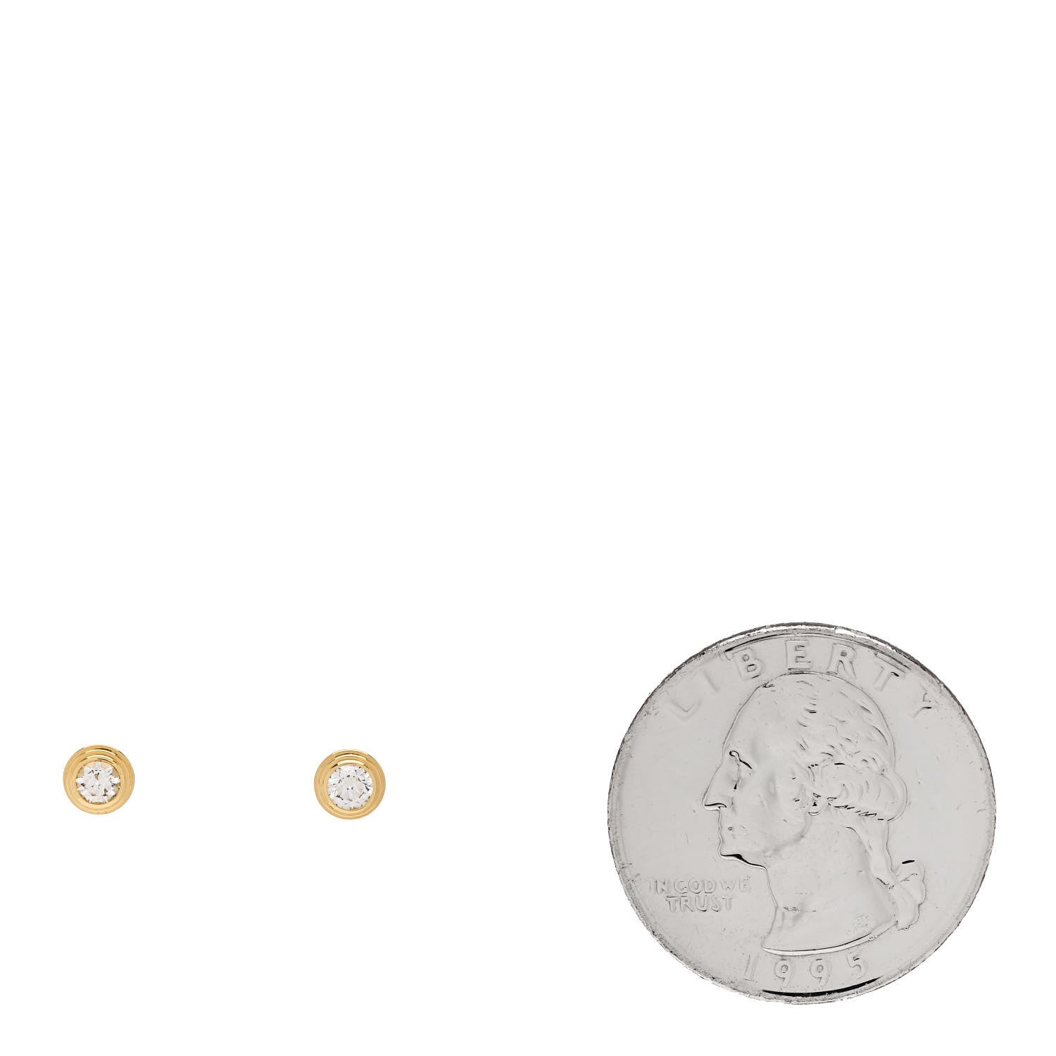 Cartier 18K Yellow Gold Diamond D'Amour Earrings 2 of 5