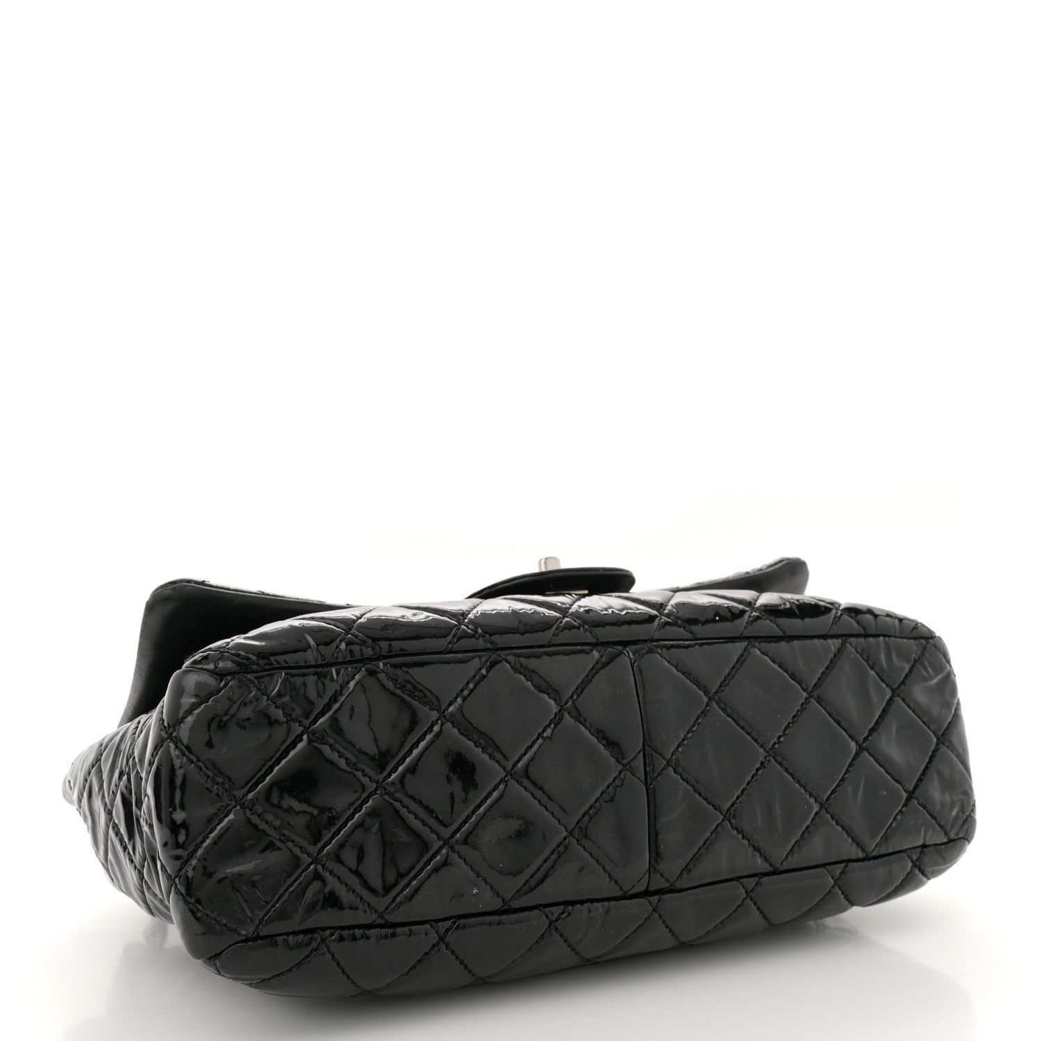Chanel Patent Quilted Jumbo Single Flap Black 4 of 12