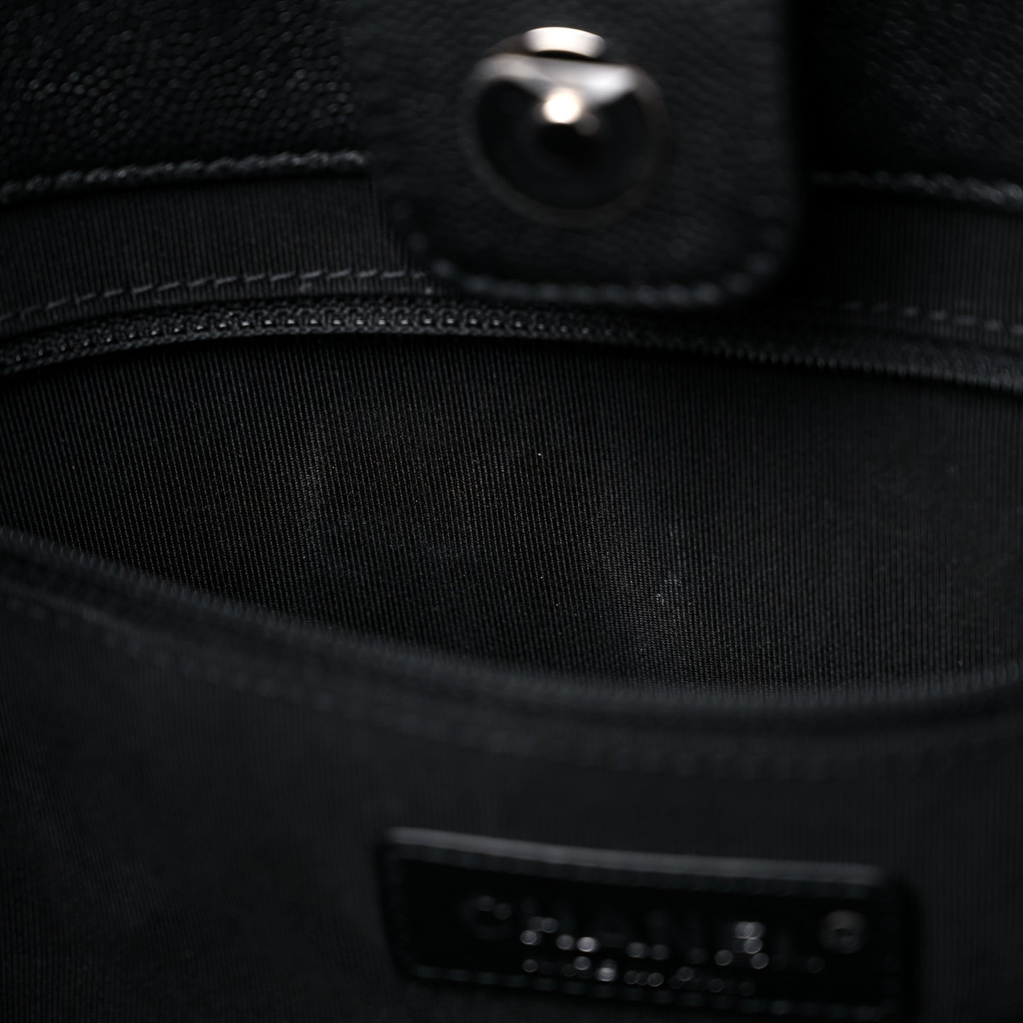 Caviar Quilted My Everything Large Shopping Tote Black