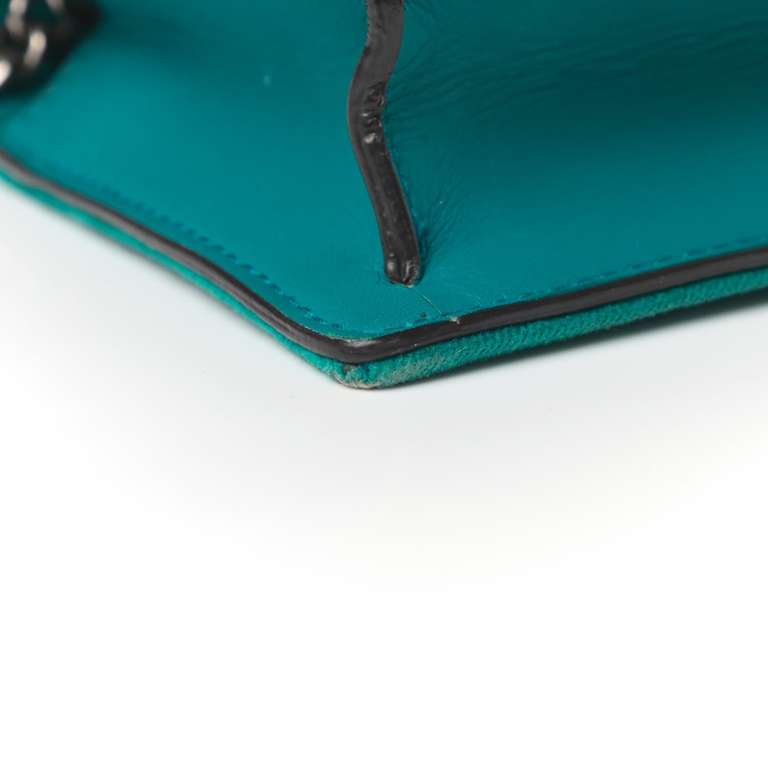 Gucci Velvet Super Mini Dionysus Shoulder Bag Pavone Cyan 9 of 11