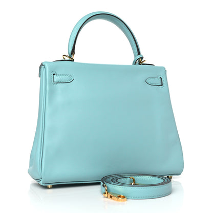 Hermes Swift Kelly Retourne 25 Bleu Atoll 3 of 10