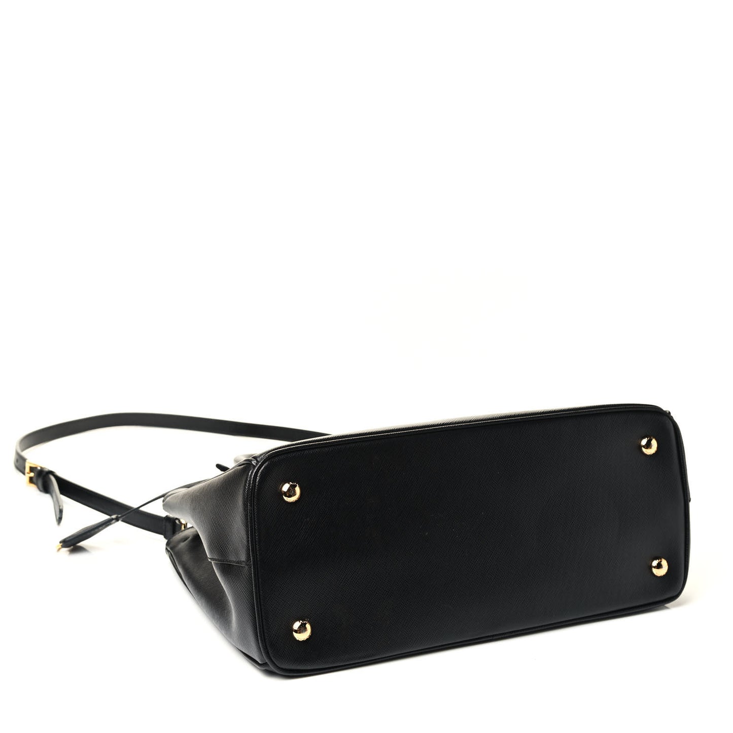 Saffiano Medium Galleria Double Zip Tote Black