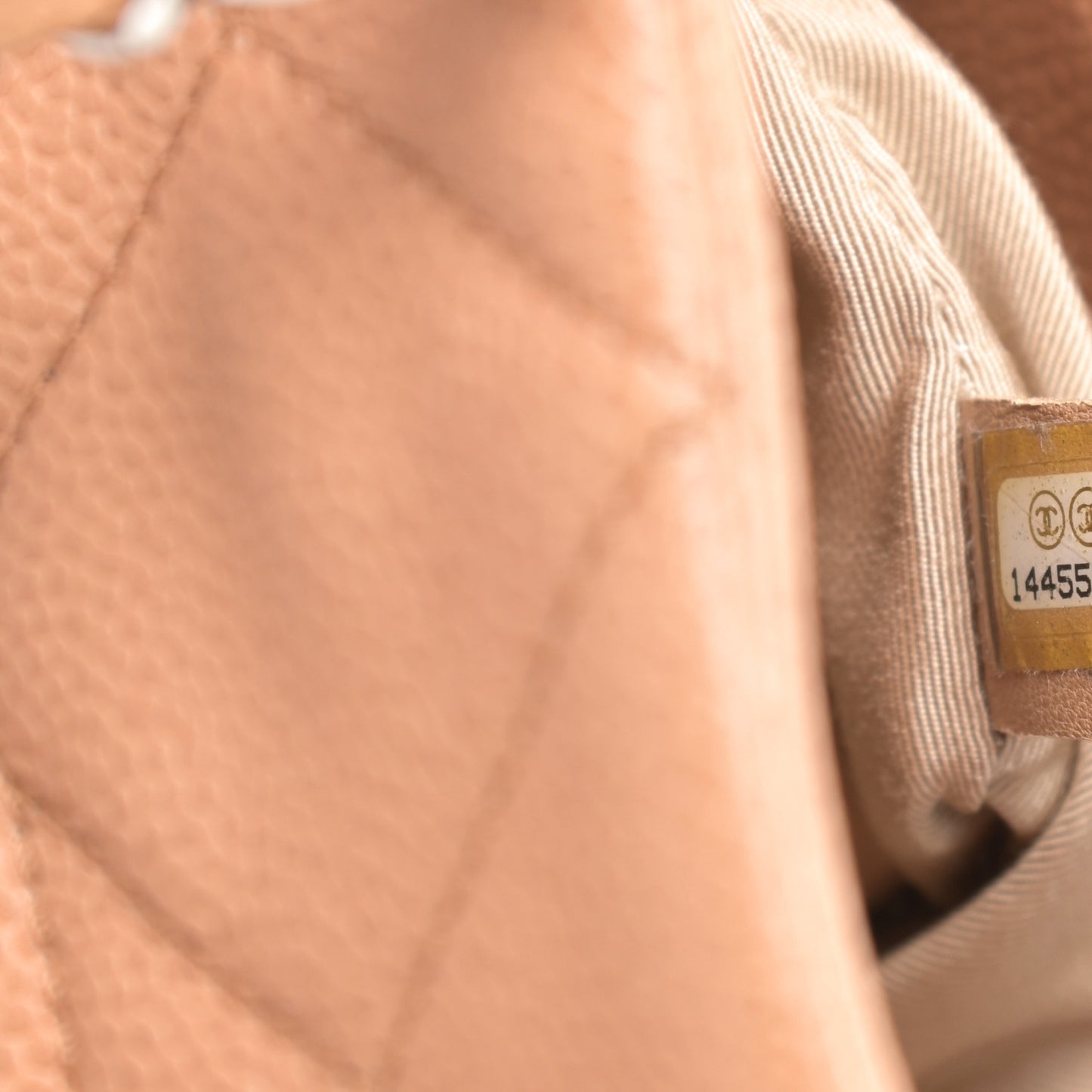 Caviar Quilted Timeless CC Shopping Tote Beige