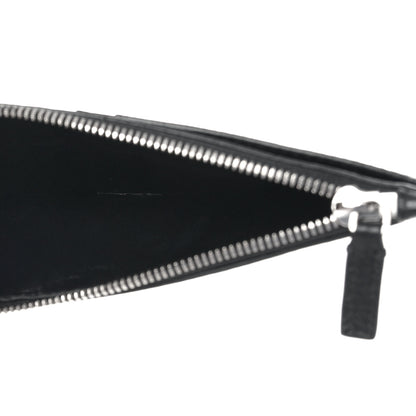 Balenciaga Grained Calfskin Logo Large Cash Long Coin Card Holder Black White 5 of 8