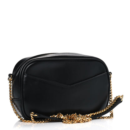 Saint Laurent Canvas Calfskin Leopard Print Monogram Mini Lou Camera Bag Brown 2 of 4