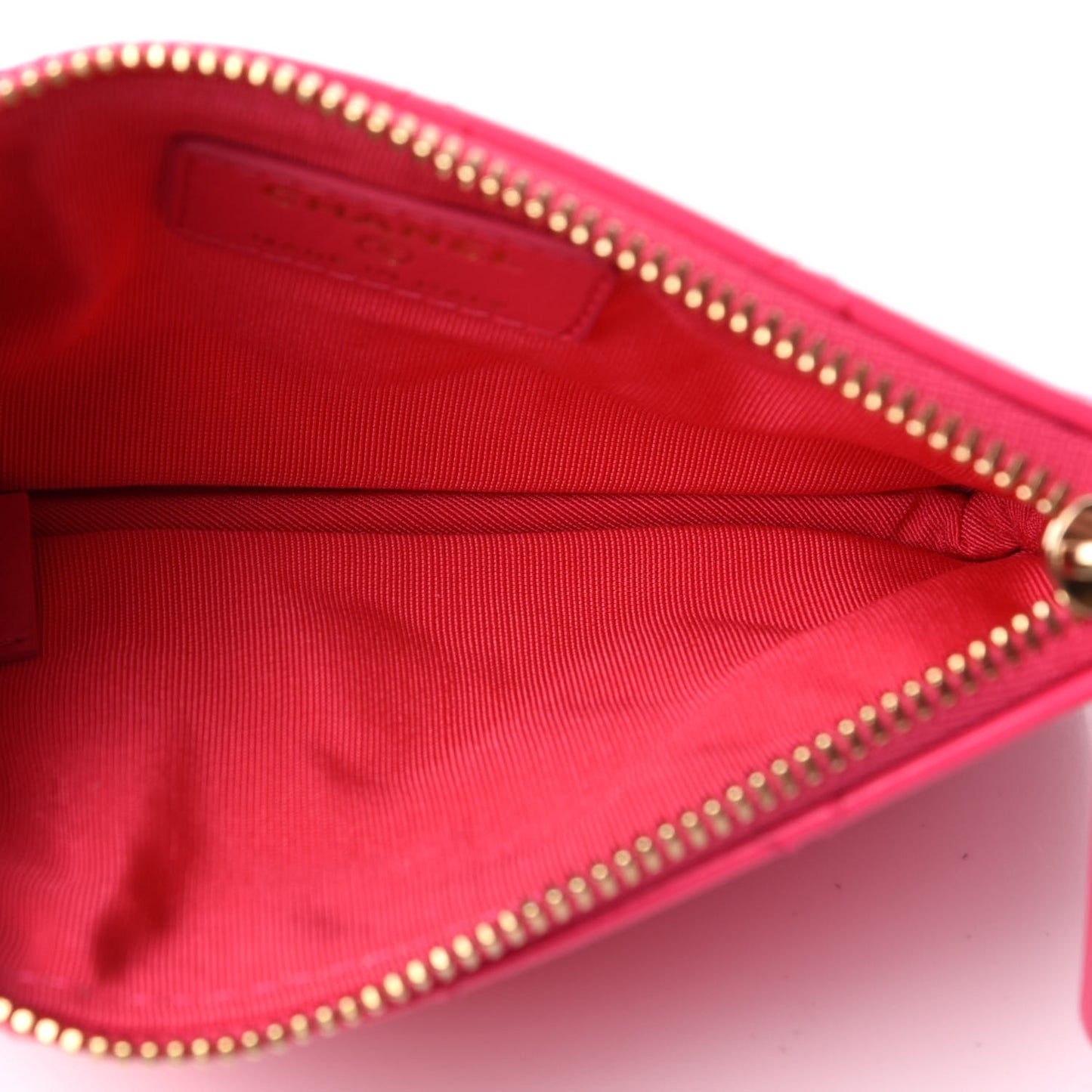 Patent Quilted Small Cosmetic Case Pink