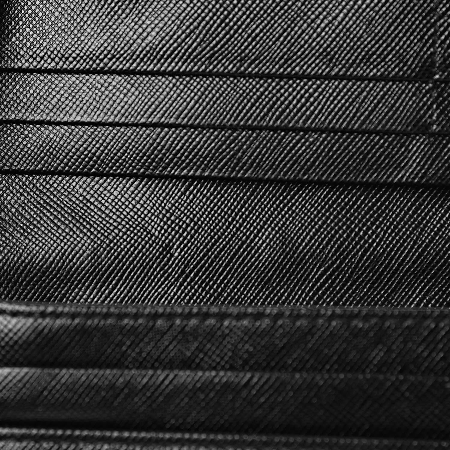 Prada Saffiano Continental Flap Wallet Black 7 of 14