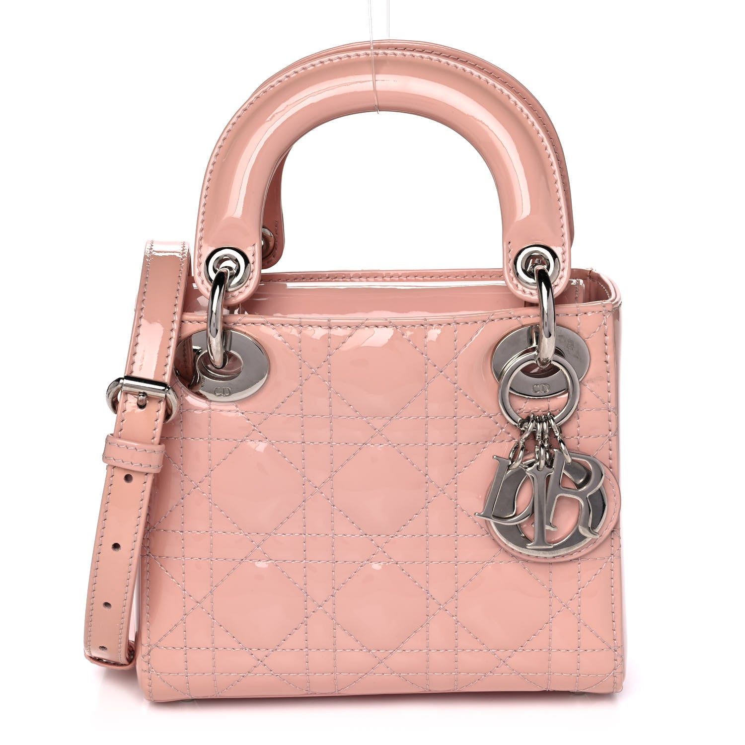Christian Dior Patent Cannage Mini Lady Dior Pale Pink 1 of 9