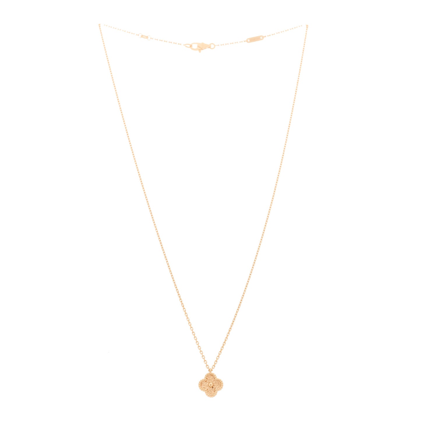 18K Rose Gold Sweet Alhambra Pendant Necklace