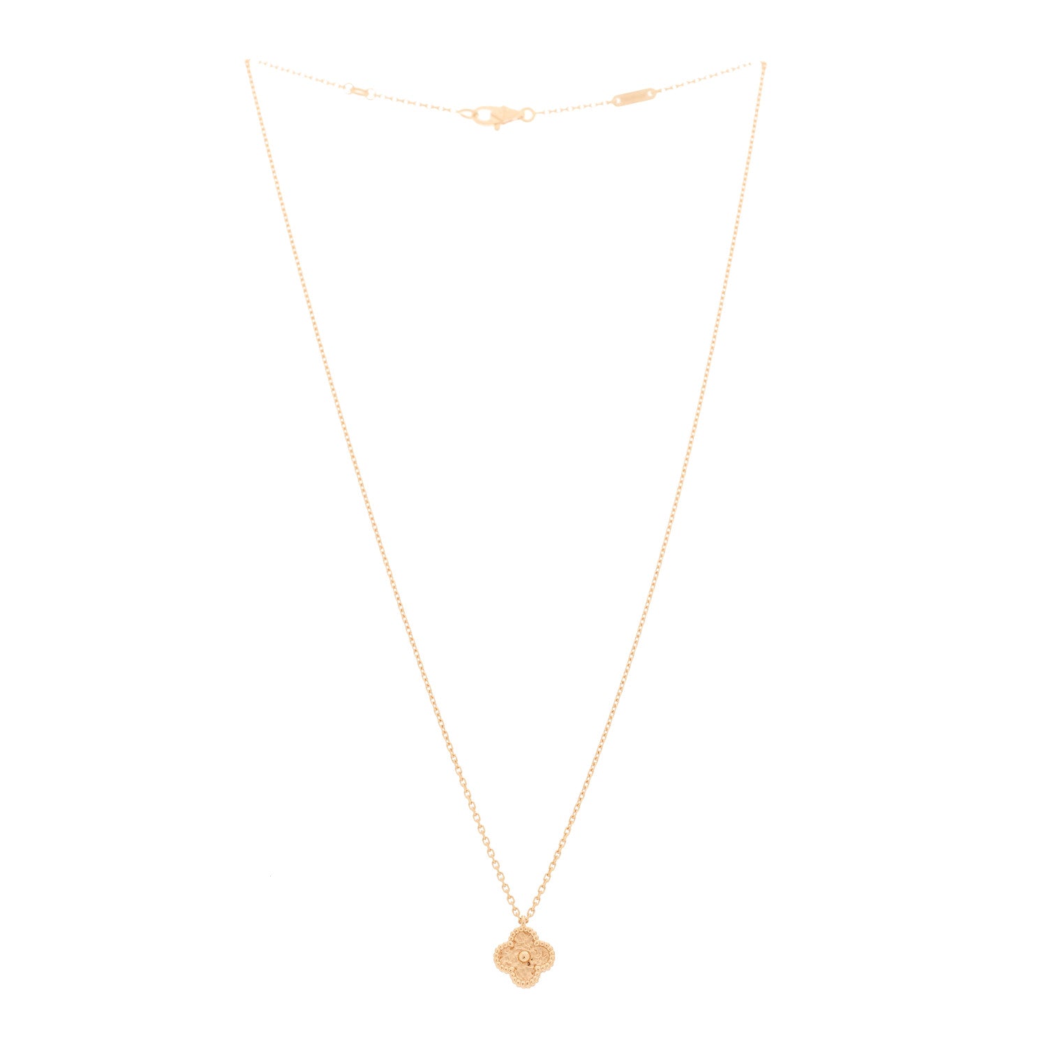 Van Cleef & Arpels 18K Rose Gold Sweet Alhambra Pendant Necklace 3 of 6