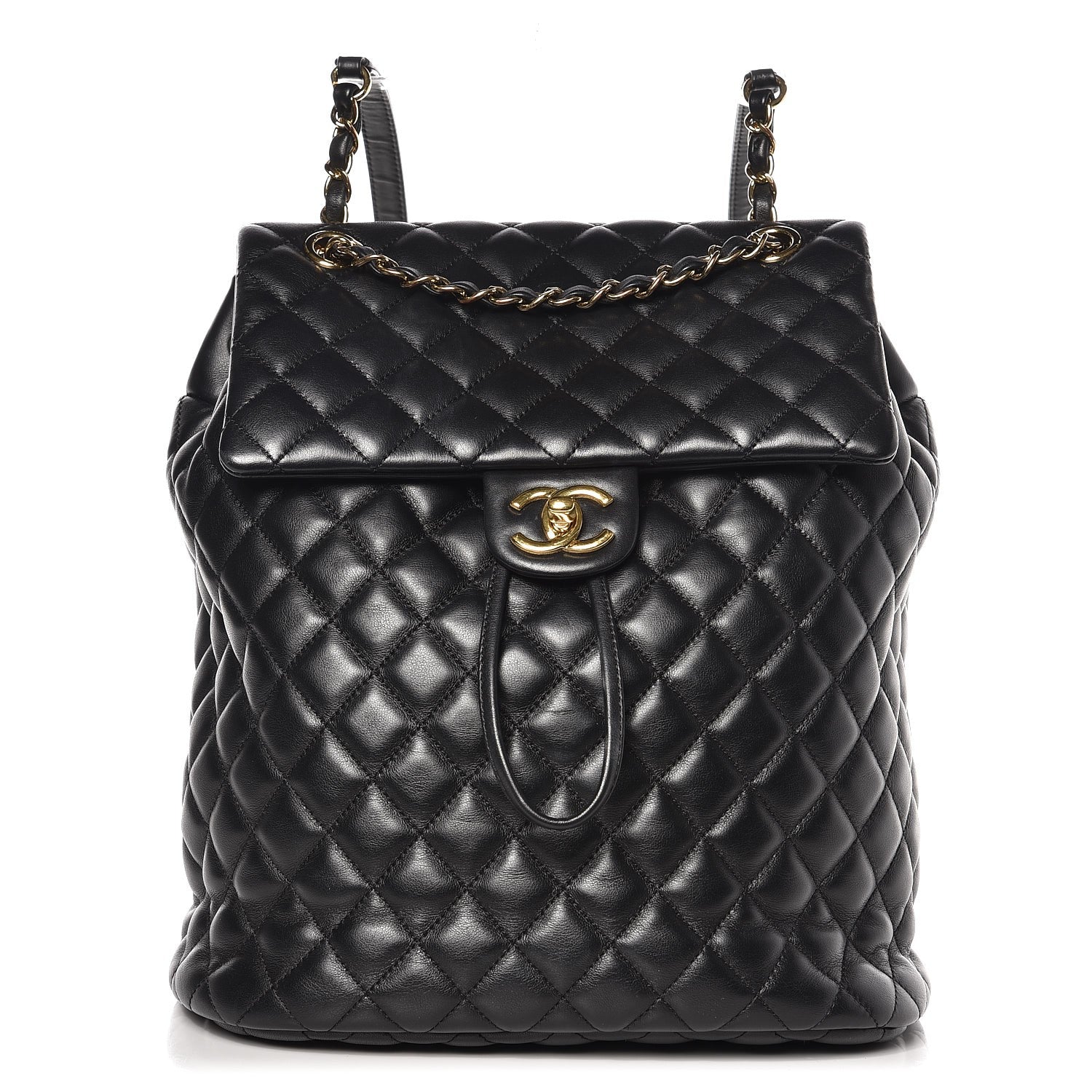 Chanel Calfskin Quilted Large Urban Spirit Backpack Black 1 of 8