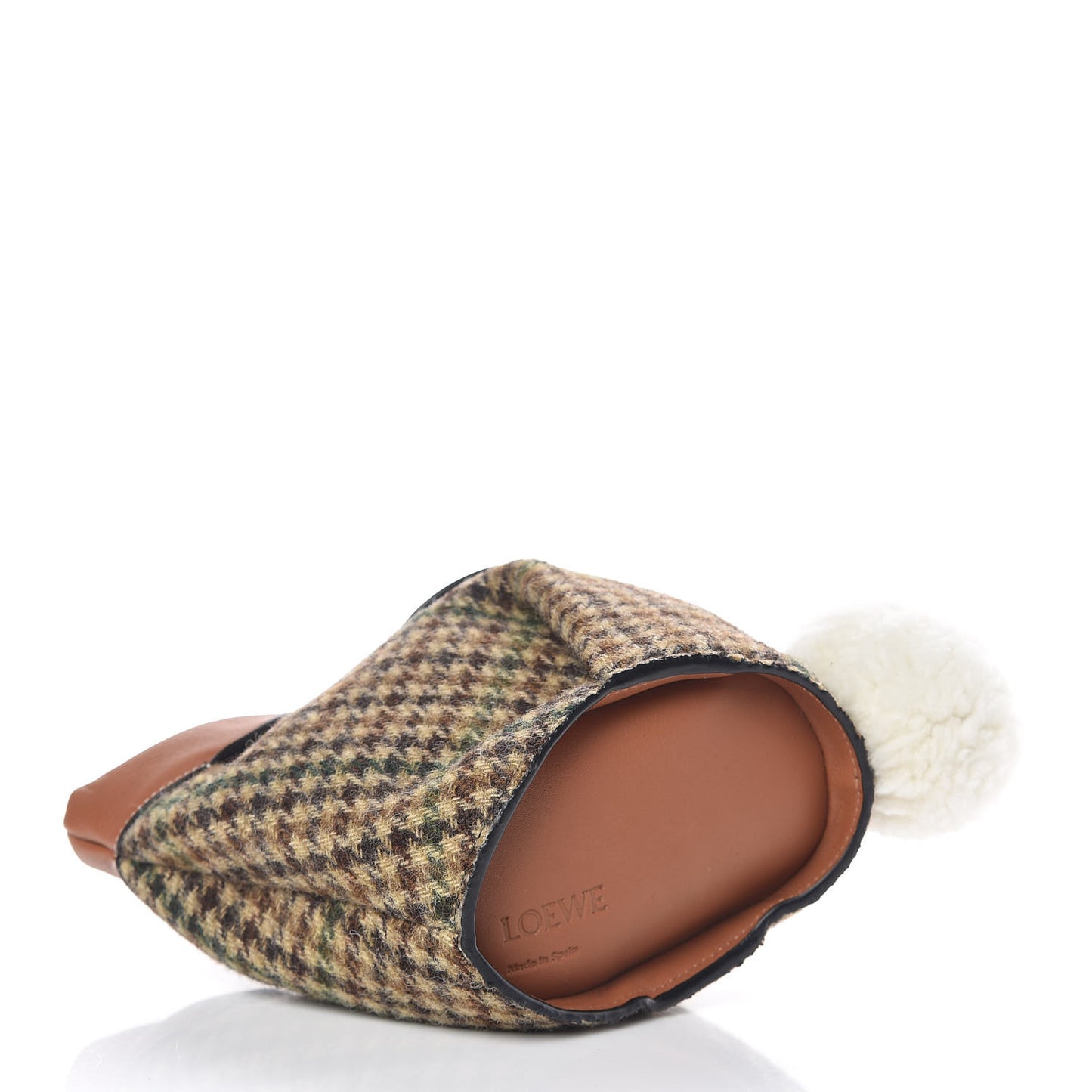 Tweed Mini Bunny Crossbody Bag Cypress Tan