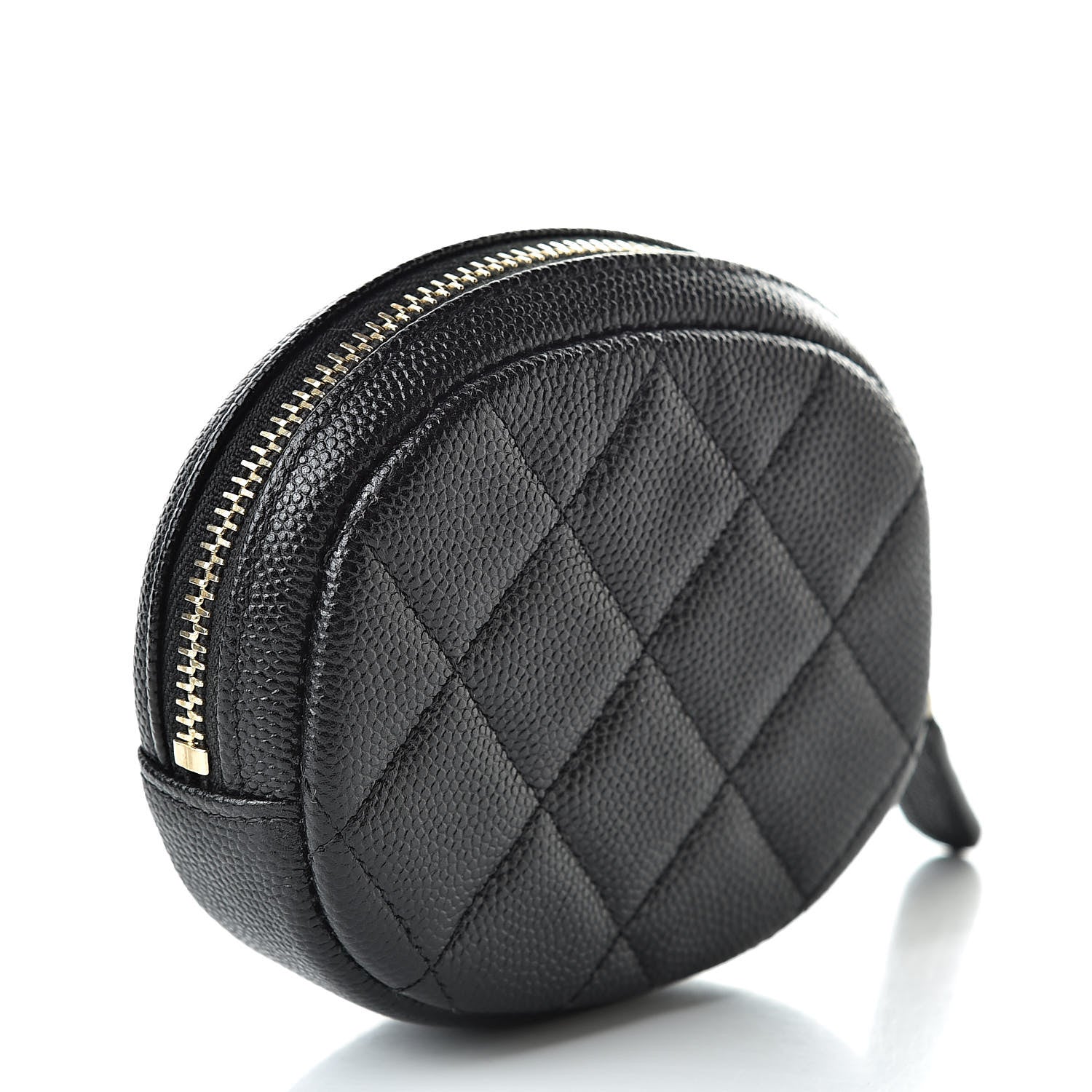 Chanel Caviar Quilted Zip Around Classic Coin Purse Black 3 of 8