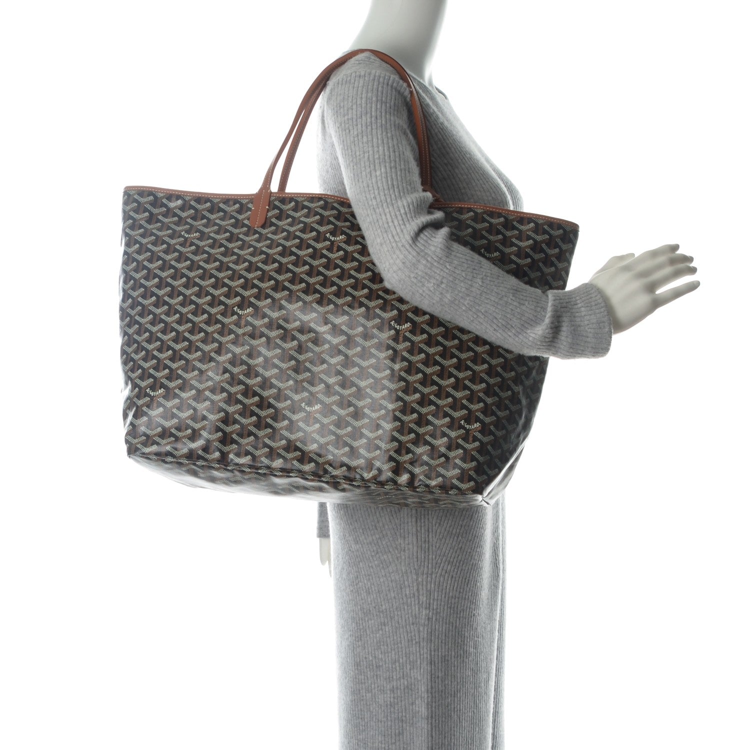 Goyard Goyardine Saint Louis GM Black Gold 2 of 7