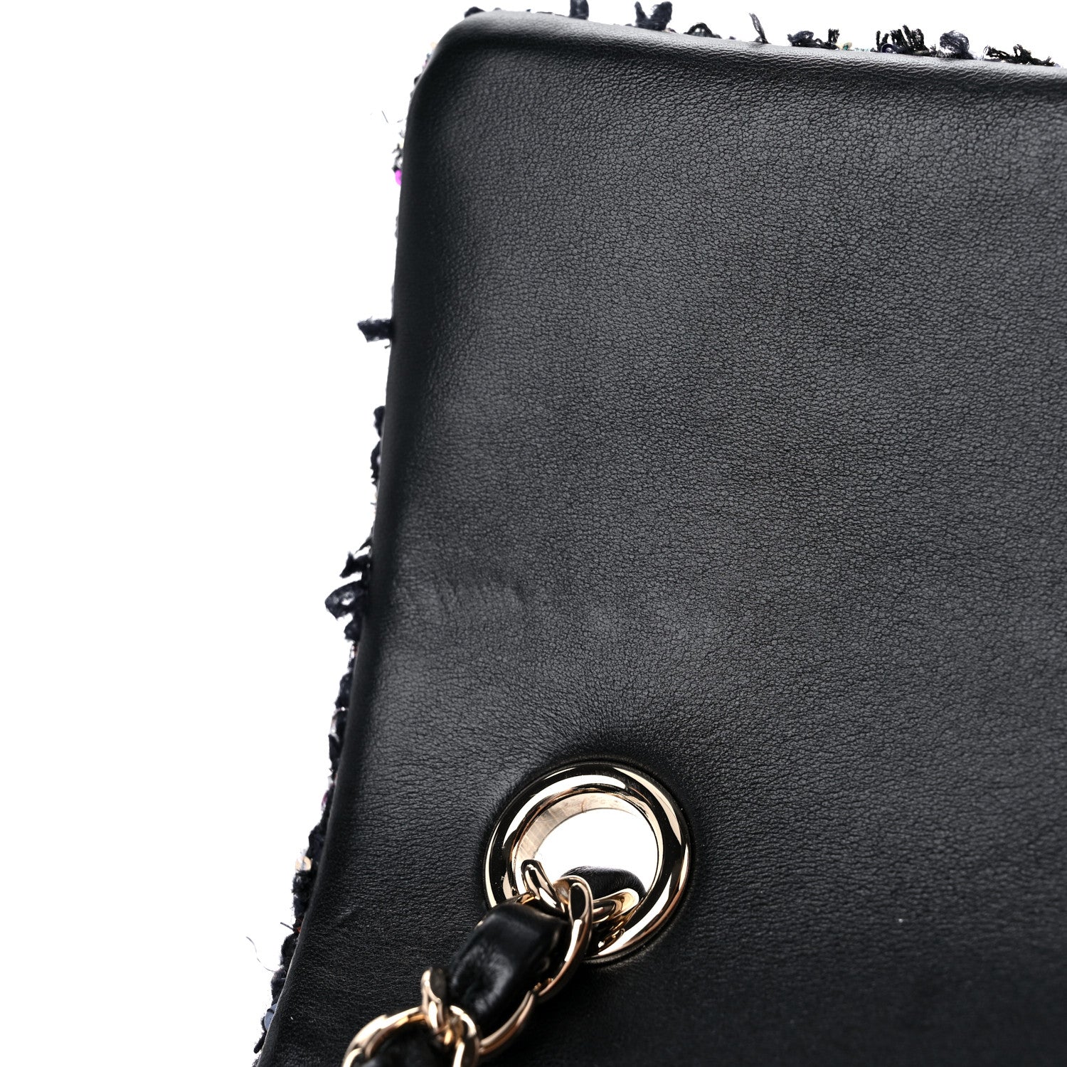 Chanel Glittered Tweed Quilted Mini Rectangular Flap Navy Blue Mulitcolor 13 of 13