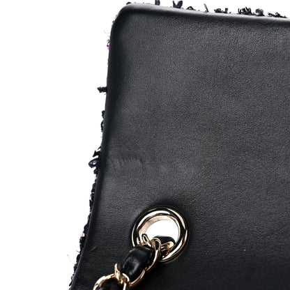 Chanel Glittered Tweed Quilted Mini Rectangular Flap Navy Blue Mulitcolor 13 of 13