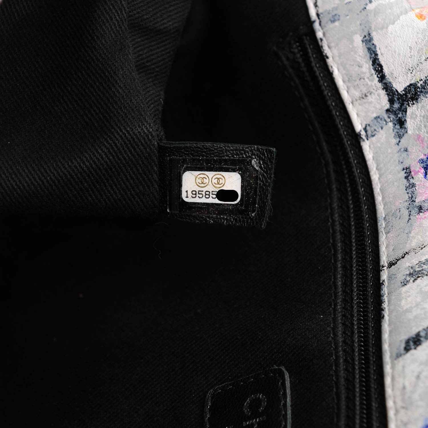 Chanel Calfskin Hand Painted Graffiti Flap Multicolor 7 of 7