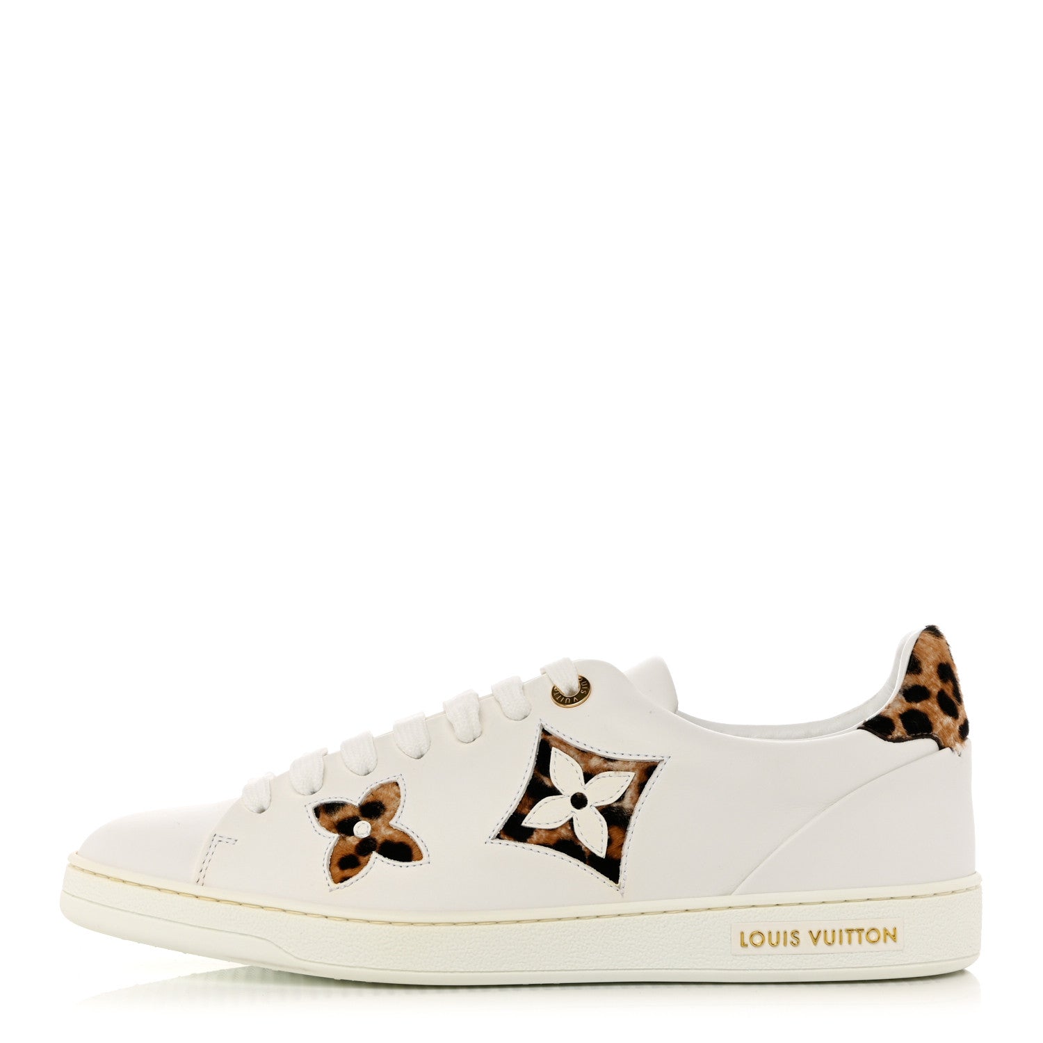 Louis Vuitton Calfskin Calf Hair Monogram Giant Jungle Frontrow Sneakers 41 White 1 of 9