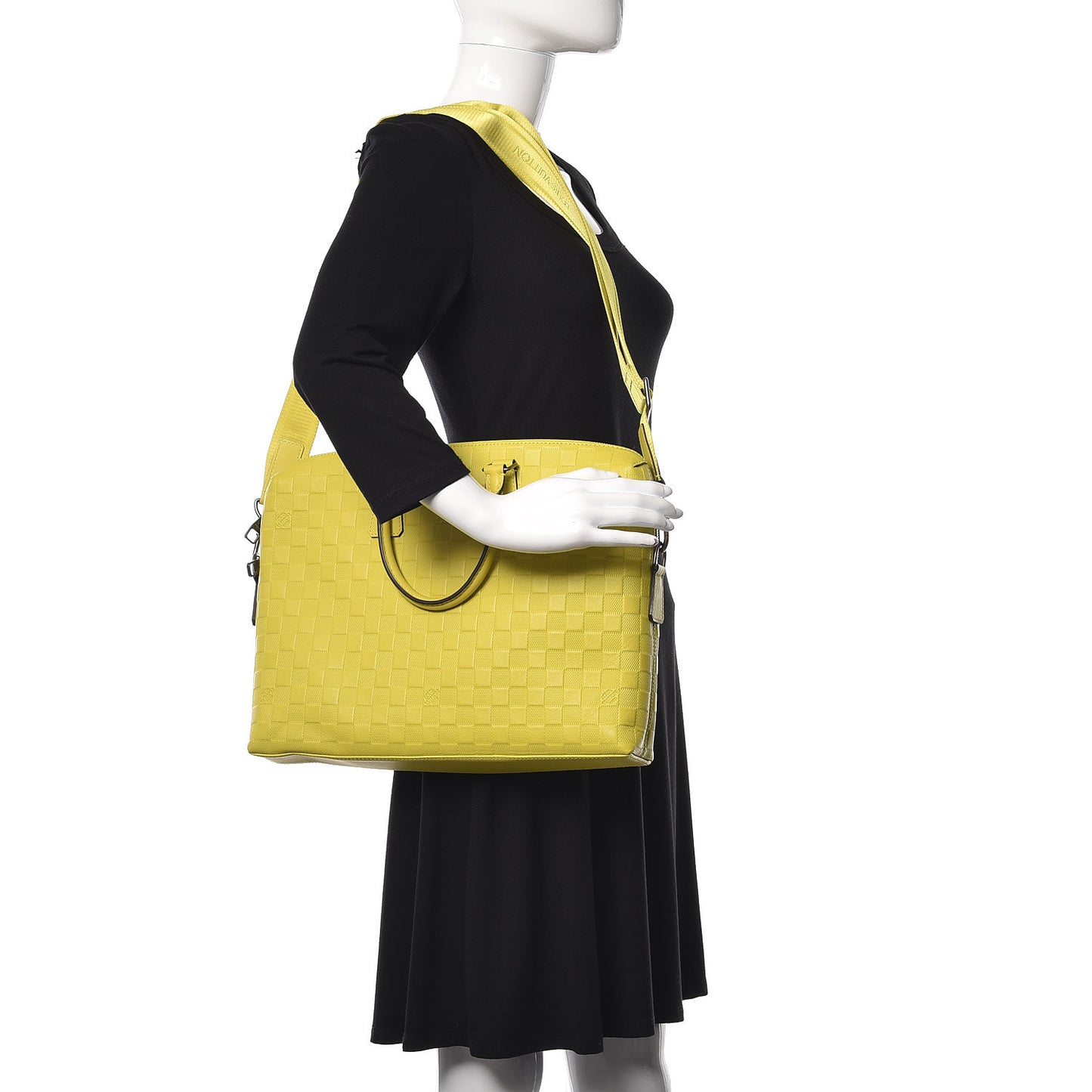 Damier Infini Porte-Documents Vert Acide