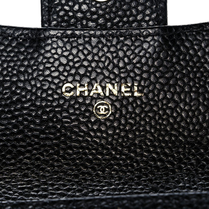 Chanel Caviar Quilted Flap Card Holder Wallet Black 6 of 9