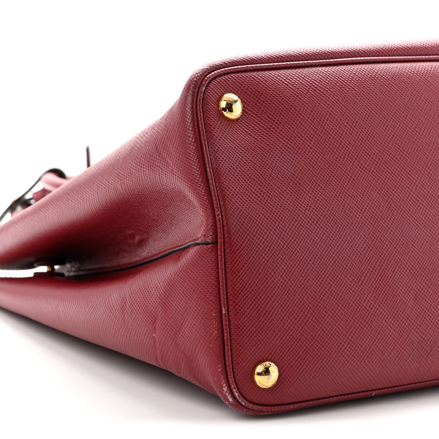 Prada Saffiano Cuir Medium Double Bag Cerise 9 of 16