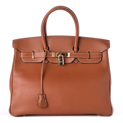 Hermes Natural Barenia Birkin 35 Fauve 1 of 23