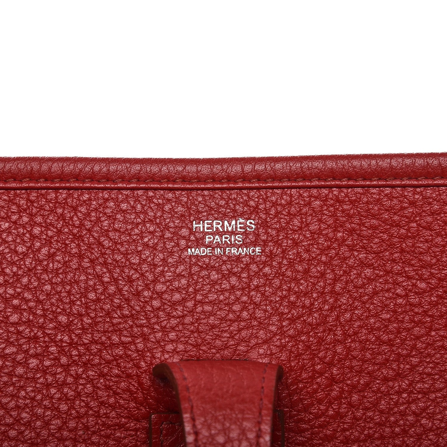 Hermes Taurillon Clemence Evelyne III PM Rouge Garance 6 of 8