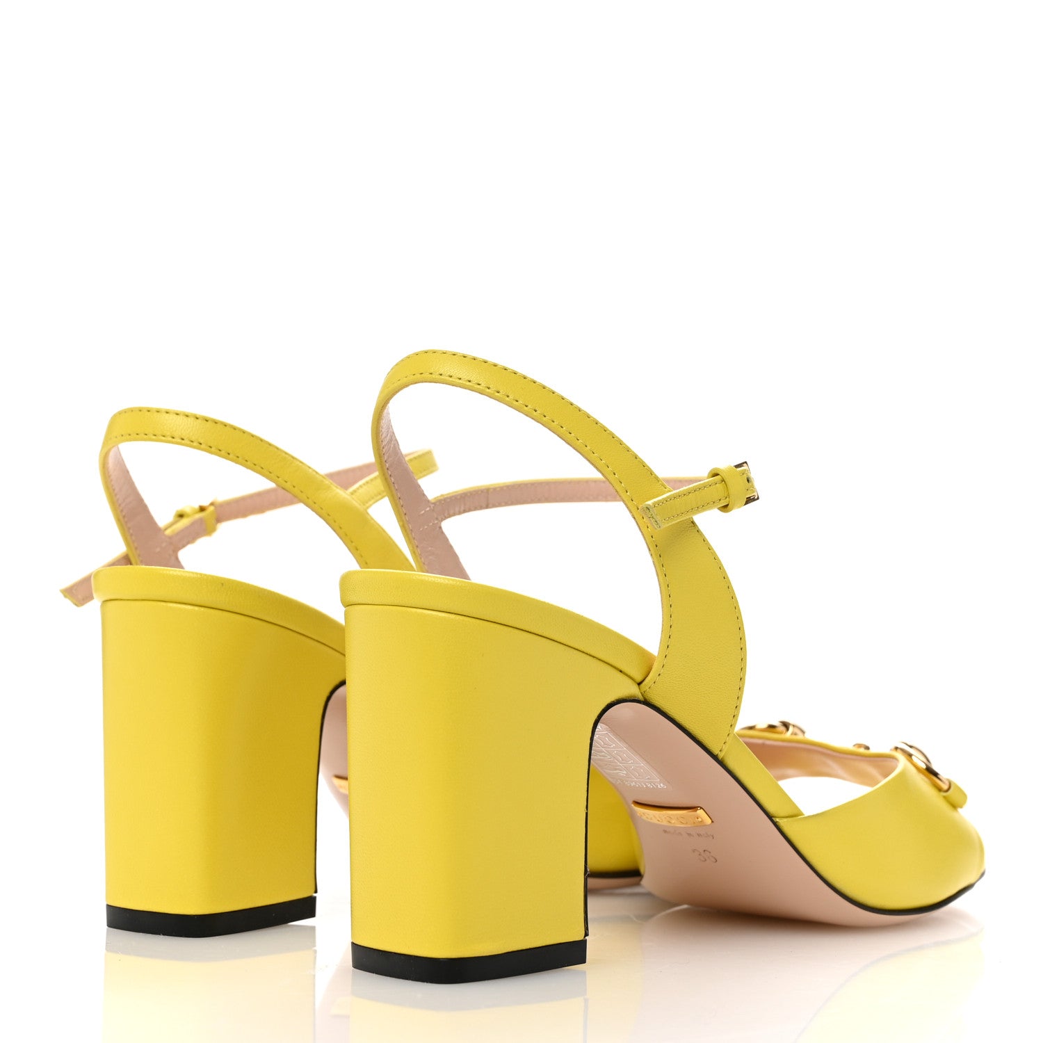 Gucci Malaga Kid Horsebit Lady 75mm Sandals 36 Acid Lime 5 of 9