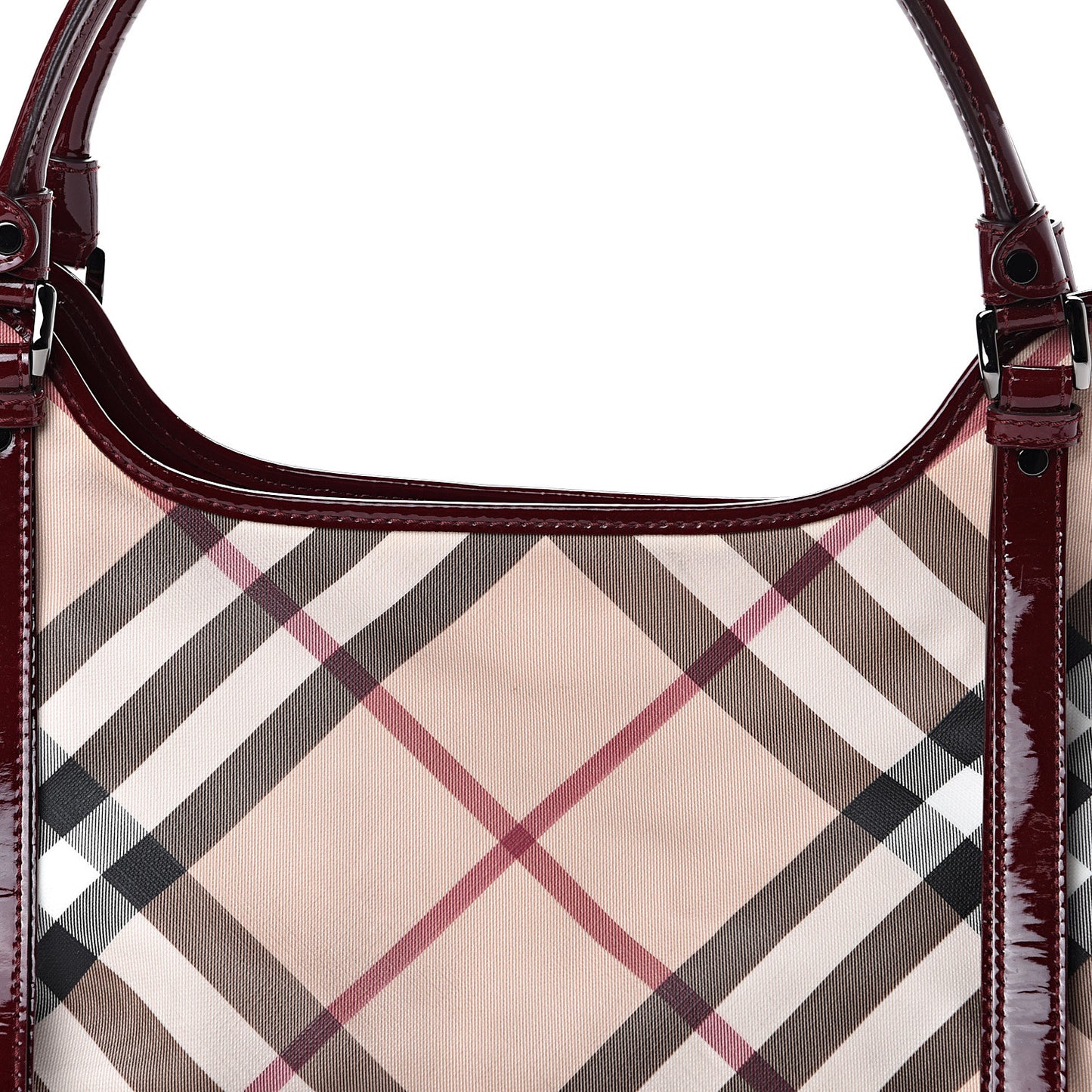 Patent Supernova Check Ashmore Tote Red