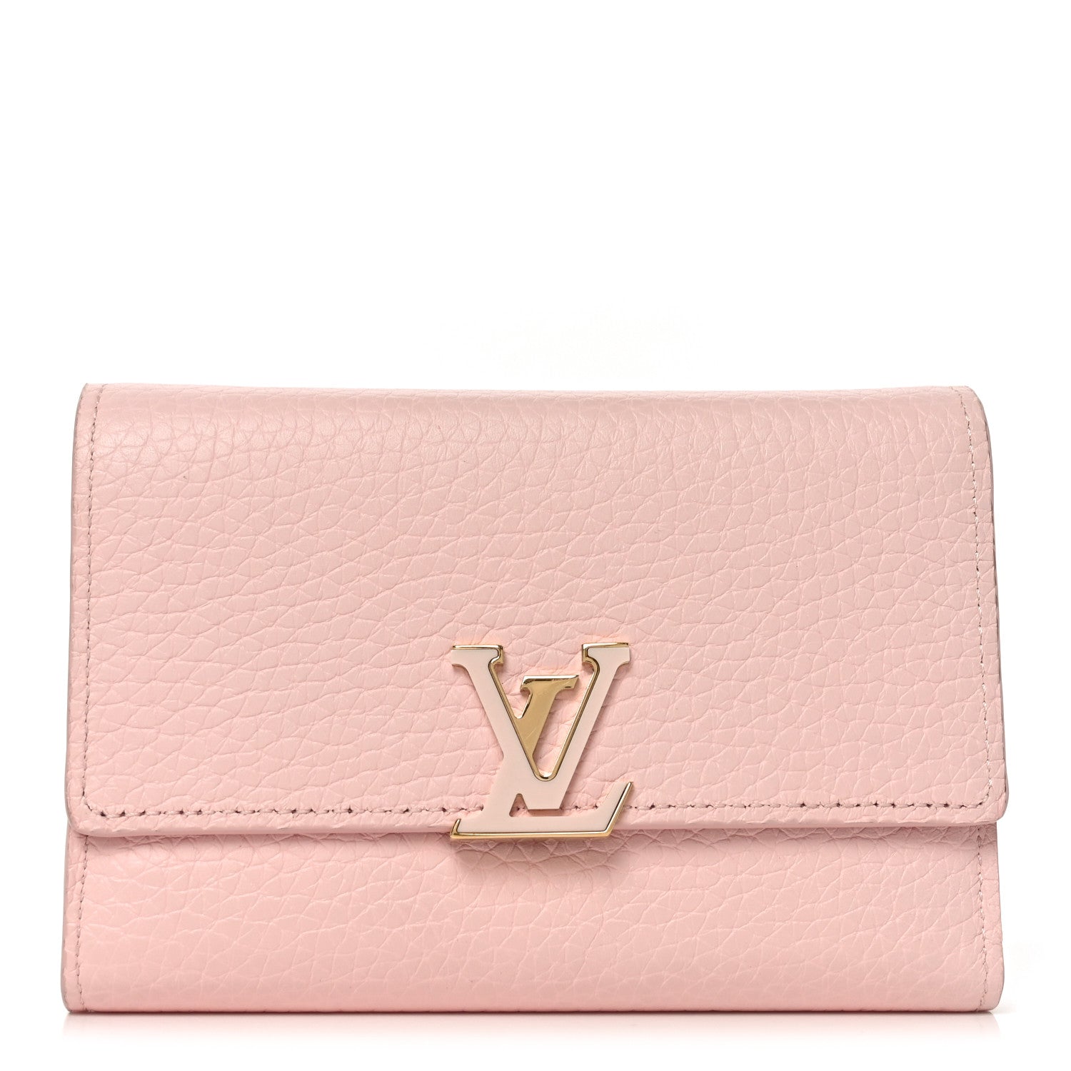 Louis Vuitton Taurillon Capucines Compact Wallet Magnolia 1 of 6