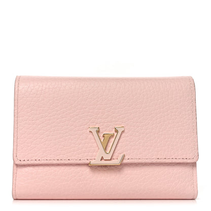 Louis Vuitton Taurillon Capucines Compact Wallet Magnolia 1 of 6