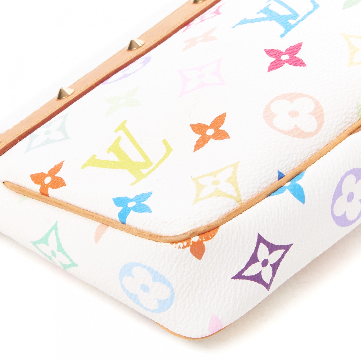 Louis Vuitton Monogram Multicolor Pochette Accessories White 5 of 8