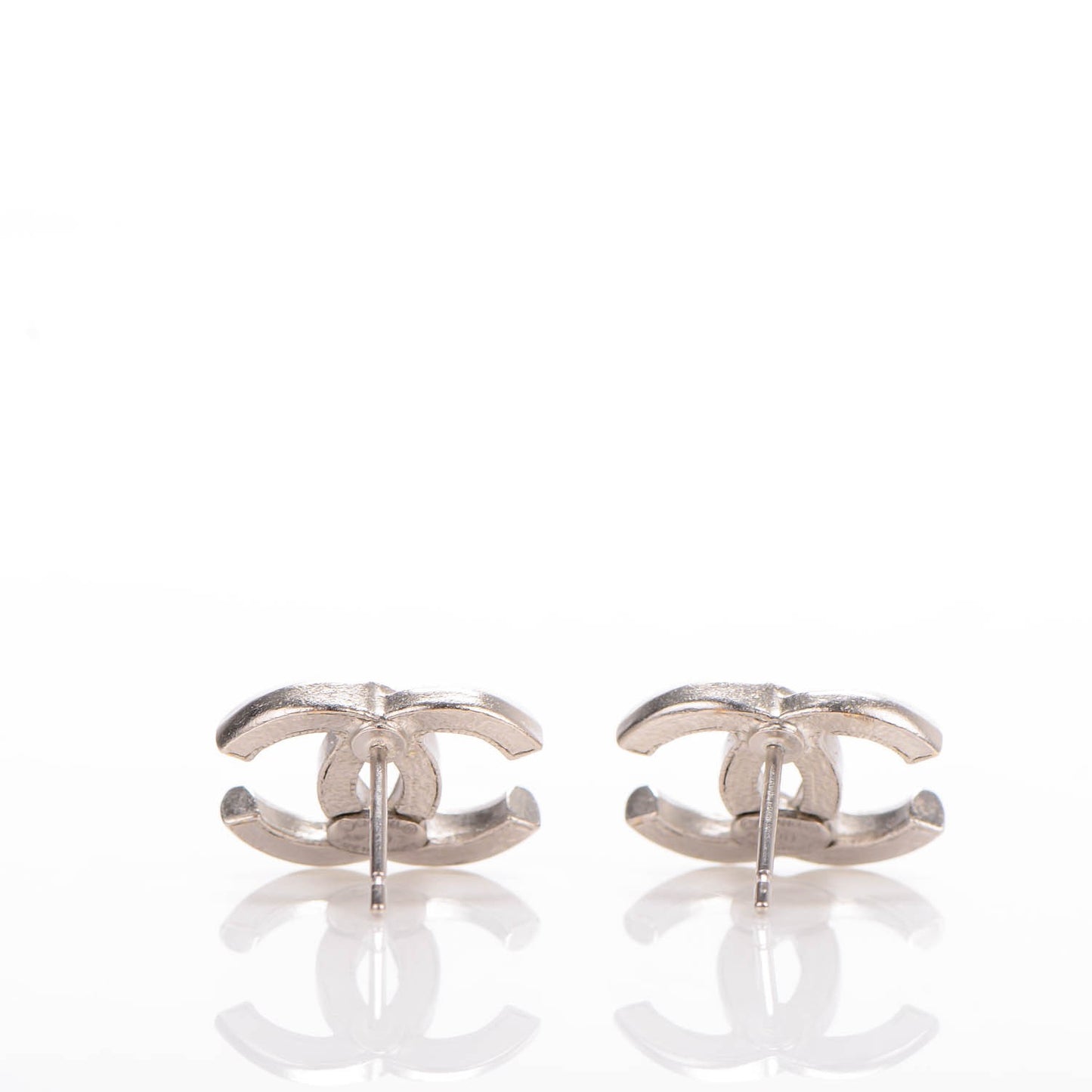 Crystal CC Earrings Grey Silver