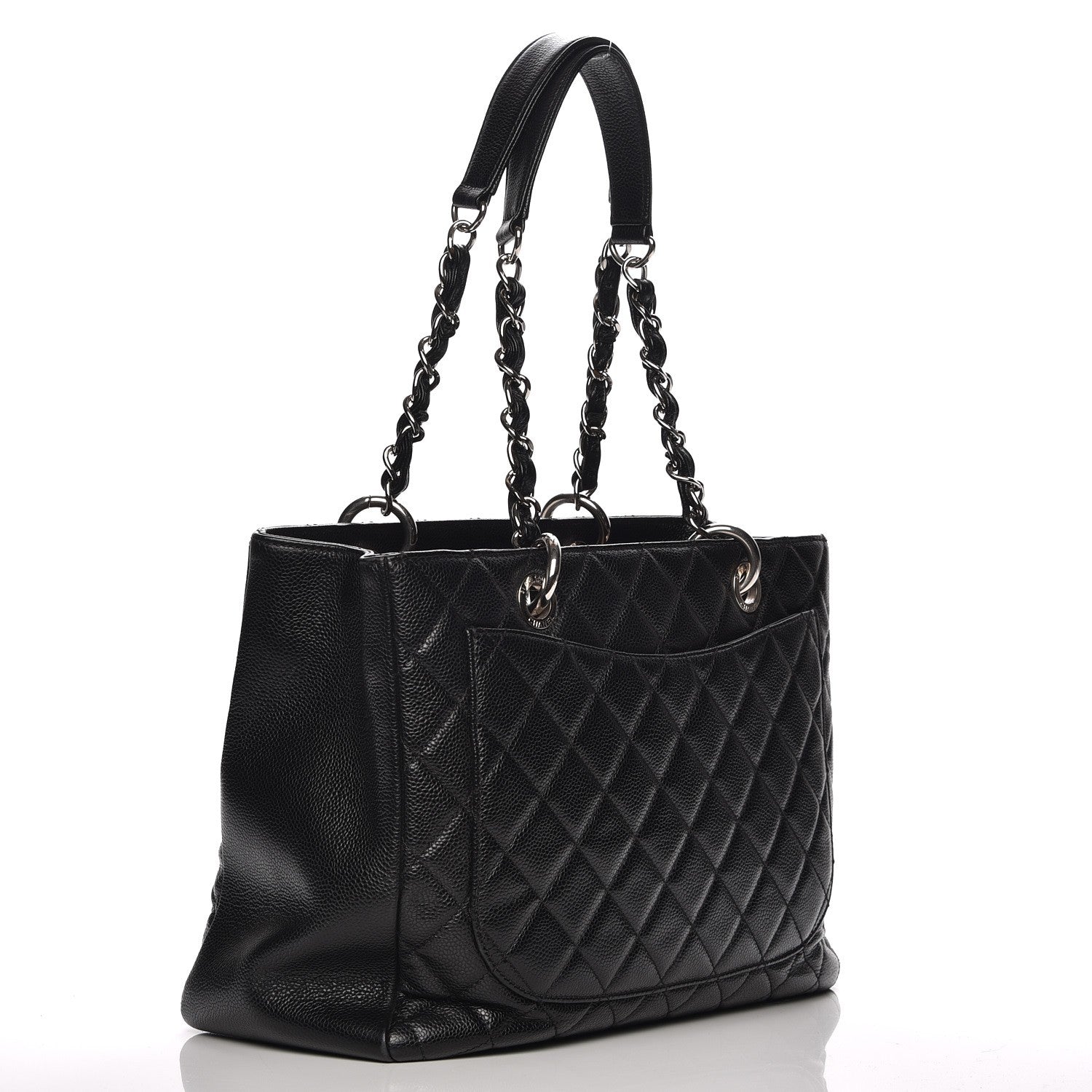 Chanel Caviar Quilted Grand Shopping Tote GST Black 3 of 8