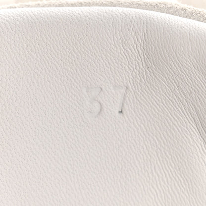 Hermes Air Mesh Suede Goatskin Bouncing Sneakers 37 White Orange Pink 8 of 9