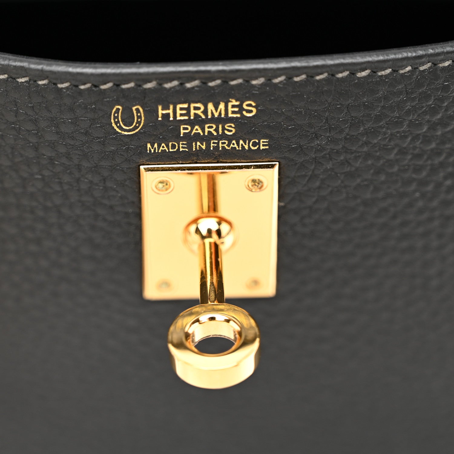 Hermes Togo Horseshoe Kelly Retourne 25 Black 6 of 11