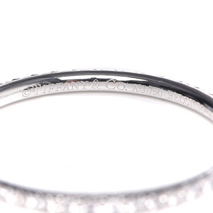 Tiffany 18K White Gold Diamond Metro Band Ring 53 6.5 4 of 4