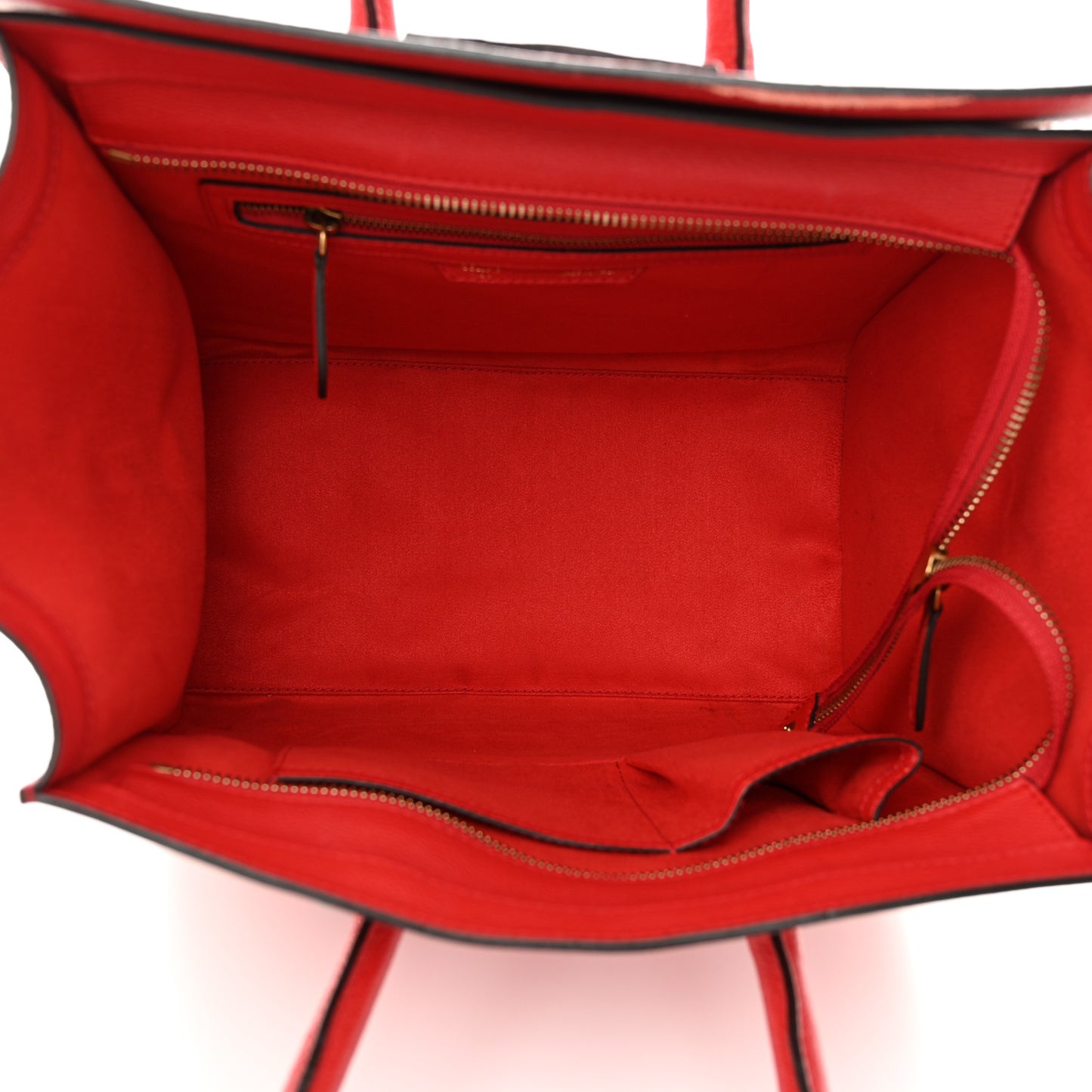 Drummed Calfskin Mini Luggage Red